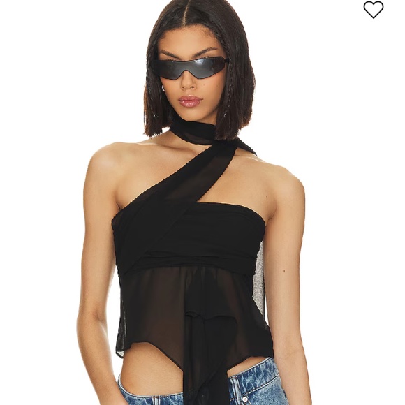 Danielle Guizio Chiffon Wrap Around Top Size XS - Picture 1 of 8